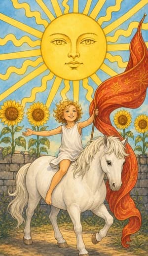 The Sun tarot card